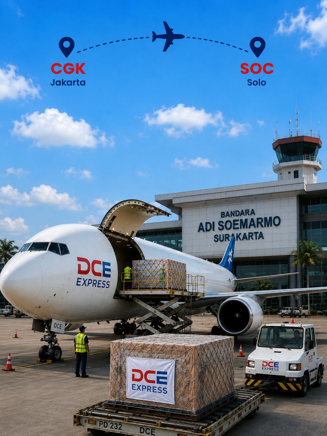 Pengiriman cargo udara Jakarta ke Solo