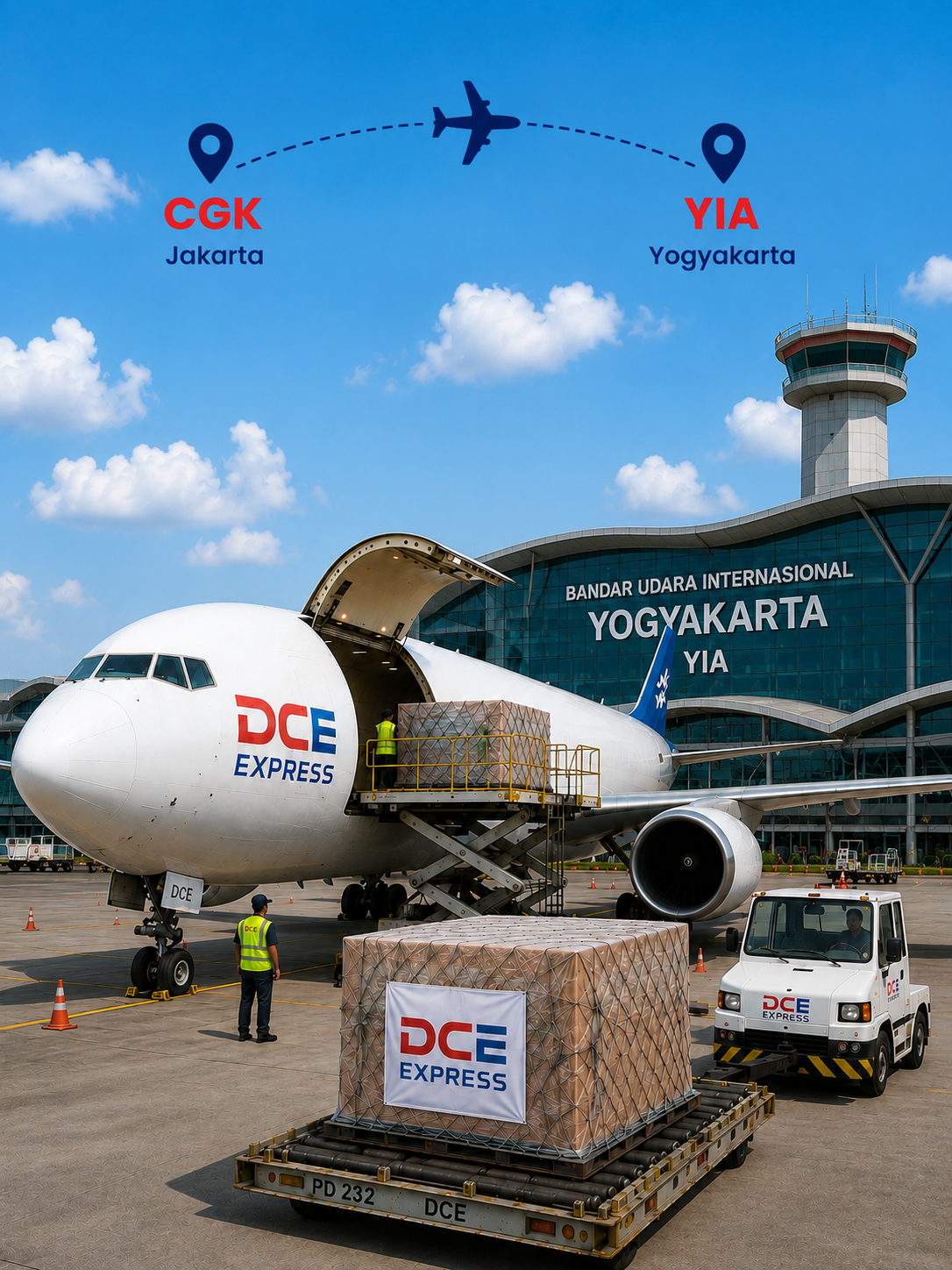 Pengiriman cargo udara Jakarta ke Yogyakarta
